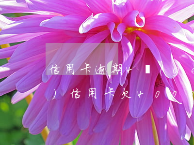 信用卡逾期4個(gè)月欠3萬(wàn)(信用卡欠4000逾期三個(gè)月)