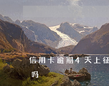 信用卡逾期4天上征信不(逾期4天会上征信吗)