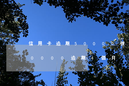信用卡逾期50000被起訴-欠信用卡50000逾期4個月