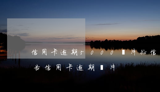 信用卡逾期5000圖片(征信報(bào)告信用卡逾期圖片)