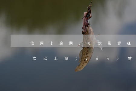 信用卡逾期50次影響征信嗎(征信逾期30次以上嚴(yán)重嗎)
