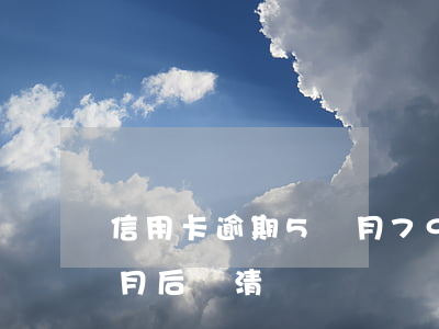 信用卡逾期5個月7900(信用卡逾期5個月后還清)