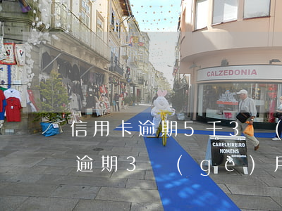 信用卡逾期5千3個(gè)月(信用卡5萬逾期3個(gè)月)