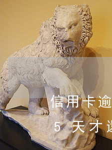信用卡逾期5天才還款扣利息嗎(信用卡逾期5天才還款扣利息嗎)