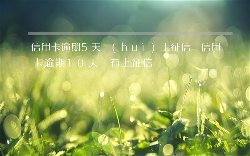 信用卡逾期5天,會(huì)上征信嗎（信用卡逾期10天沒有上征信）