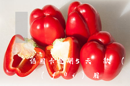信用卡逾期5天還款產(chǎn)生多少費(fèi)用