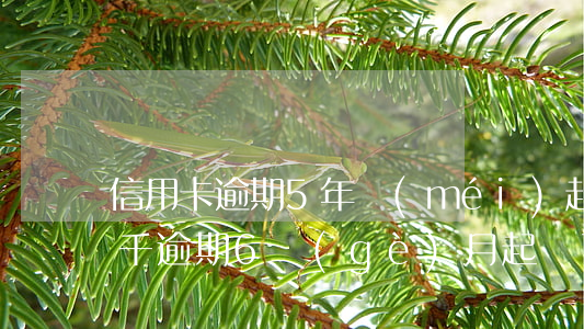 信用卡逾期5年沒(méi)起訴(信用卡5千逾期6個(gè)月起訴了)