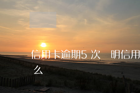 信用卡逾期5次證明 信用卡逾期5次證明什么