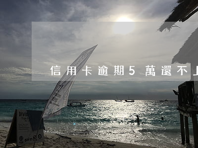 信用卡逾期5萬還不上了(信用卡逾期五萬)