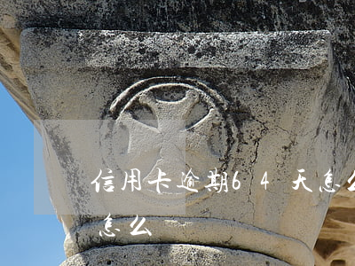信用卡逾期64天怎么辦(信用卡逾期64天怎么辦)