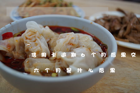 信用卡逾期6个月后果交通(信用卡连续逾期六个月是什么后果)