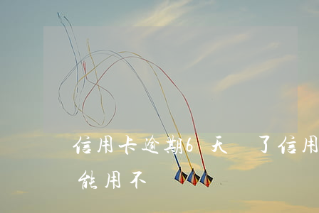信用卡逾期6天還了(信用卡逾期6天還了還能用不?)
