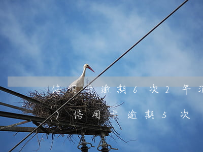 信用卡逾期6次2年消除嗎(兩年內(nèi)信用卡逾期5次)