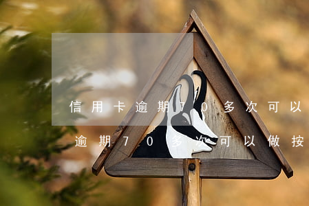 信用卡逾期70多次可以做按揭嗎-信用卡逾期70多次可以做按揭嗎
