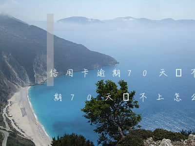 信用卡逾期70天還不上怎么辦-信用卡逾期70天還不上怎么辦呢