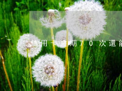 信用卡逾期70次還能貸款嗎