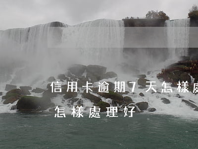 信用卡逾期7天怎樣處理-信用卡逾期7天怎樣處理好