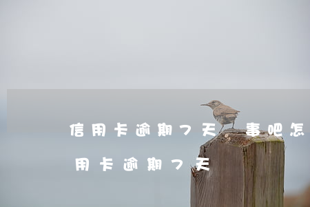 信用卡逾期7天沒事吧怎么辦(2021年信用卡逾期7天)