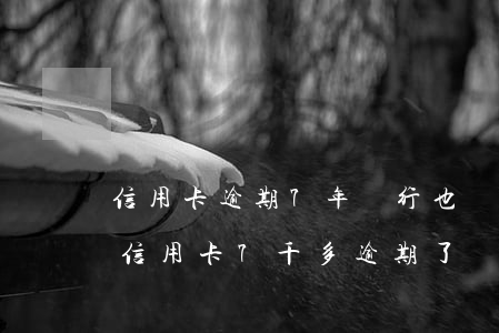 信用卡逾期7年銀行也沒(méi)起訴-信用卡7千多逾期了會(huì)不會(huì)起訴