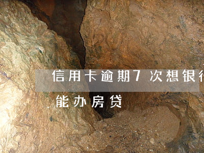 信用卡逾期7次想银行贷款(7次信用卡逾期能办房贷)