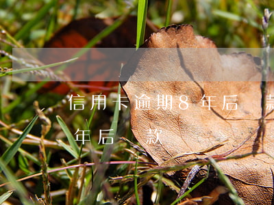 信用卡逾期8年后還款會怎樣（信用卡逾期8年后還款）