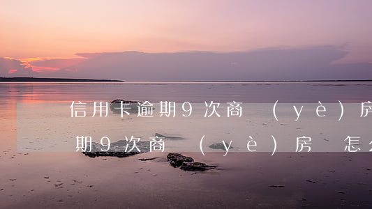 信用卡逾期9次商業(yè)房貸(信用卡逾期9次商業(yè)房貸怎么辦)