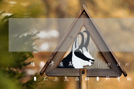 信用卡逾期9萬(wàn)確實(shí)還不上怎么解決(所有的信用卡都逾期了還不上,怎么辦)