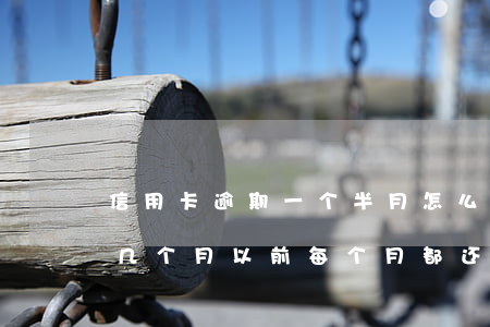信用卡逾期一个半月怎么办(我信用卡逾期了几个月以前每个月都还一点)