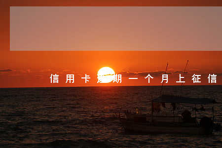 信用卡逾期一个月上征信吗