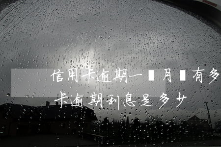 信用卡逾期一個月會有多少利息 一萬多信用卡逾期利息是多少