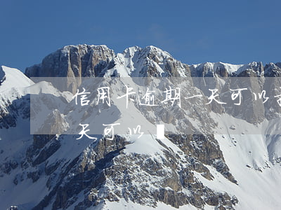 信用卡逾期一天可以扣錢嗎(我信用卡逾期一天可以嗎)