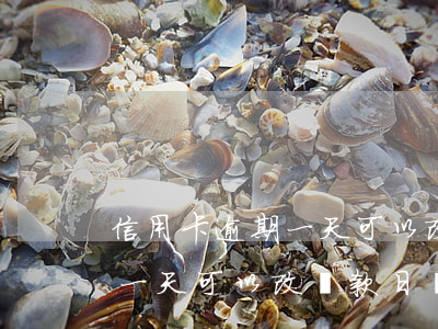 信用卡逾期一天可以改還款日嗎(信用卡逾期一天可以改還款日嗎怎么改)