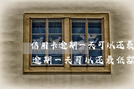 信用卡逾期一天可以还最低额度吗-信用卡逾期一天可以还最低额度吗