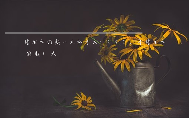信用卡逾期一天和十天-2021年信用卡逾期1天