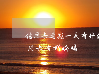 信用卡逾期一天有什么影响不(逾期一次对信用卡有影响吗)