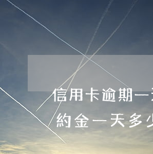 信用卡逾期一天費用是多少錢(信用卡逾期違約金一天多少錢)