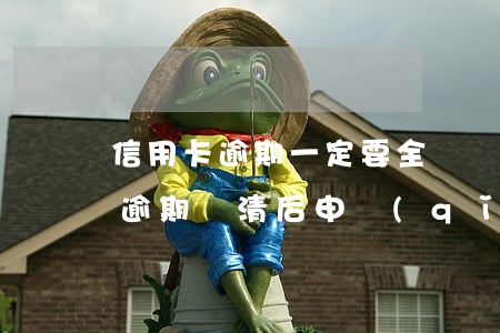 信用卡逾期一定要全額還款(嚴(yán)重逾期還清后申請(qǐng)信用卡)