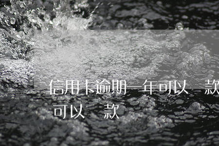 信用卡逾期一年可以貸款嗎(信用卡逾期一年可以貸款嗎)