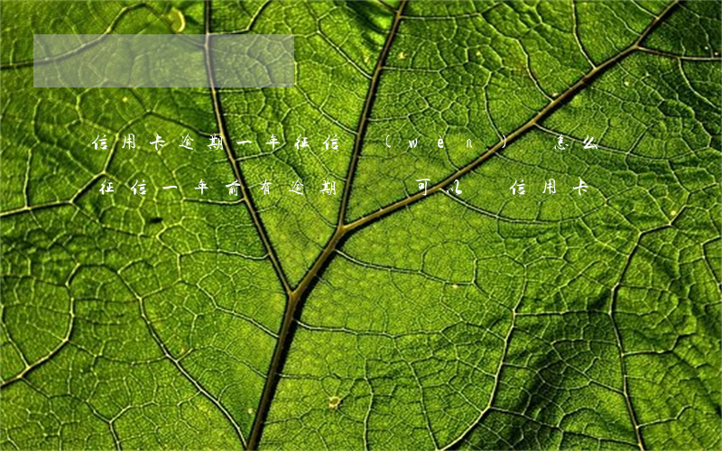 信用卡逾期一年征信問(wèn)題怎么辦(征信一年前有逾期記錄可以辦信用卡嗎)