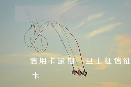 信用卡逾期一旦上征信 征信当前逾期办信用卡