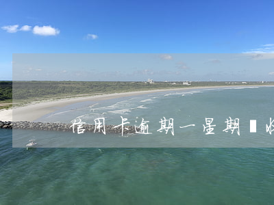 信用卡逾期一星期沒收利息(信用卡 逾期 罰息)