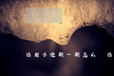 信用卡逾期一期怎么辦(信用卡逾期一期怎么辦)