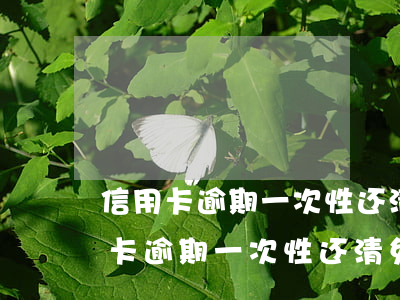 信用卡逾期一次性还清免息是真的吗-信用卡逾期一次性还清免息是真的吗吗