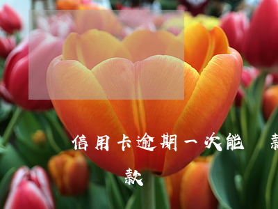 信用卡逾期一次能貸款么(一次信用卡逾期影響貸款嗎)