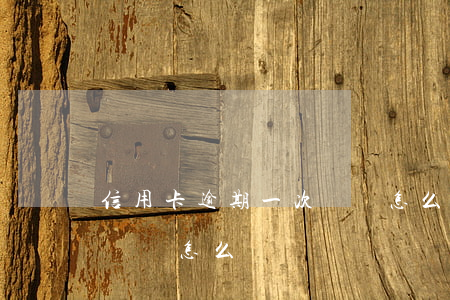 信用卡逾期一次賬單怎么還(信用卡逾期一次賬單怎么還)