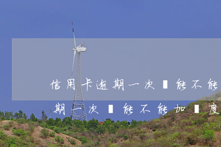 信用卡逾期一次還能不能加額度-信用卡逾期一次還能不能加額度了
