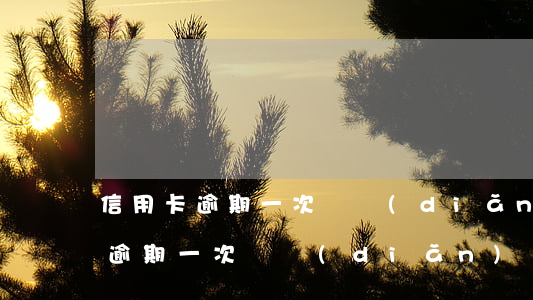 信用卡逾期 一次還點(diǎn)-信用卡逾期一次還點(diǎn)