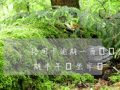 信用卡逾期一百萬會坐牢嗎 幾萬的信用卡逾期半年會坐牢嗎?