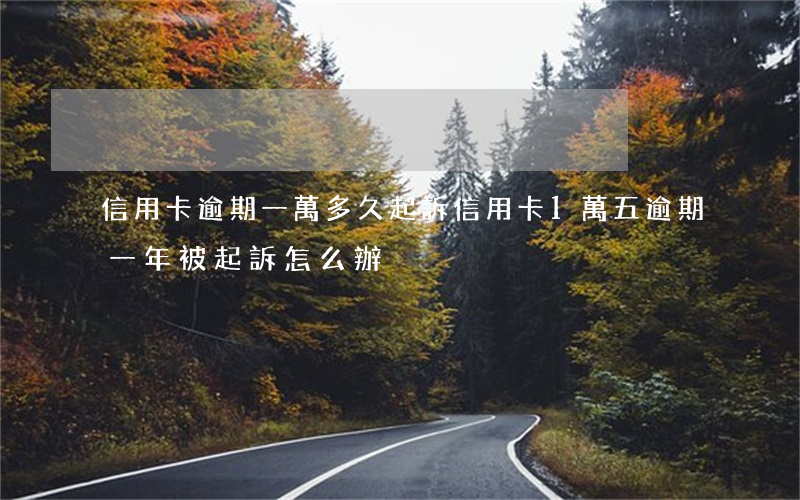 信用卡逾期一萬多久起訴(信用卡1萬五逾期一年被起訴怎么辦)