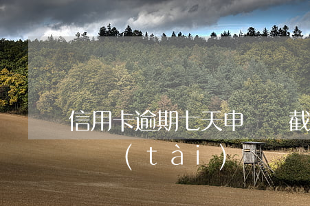 信用卡逾期七天申請攔截 信用卡7個月逾期狀態(tài)